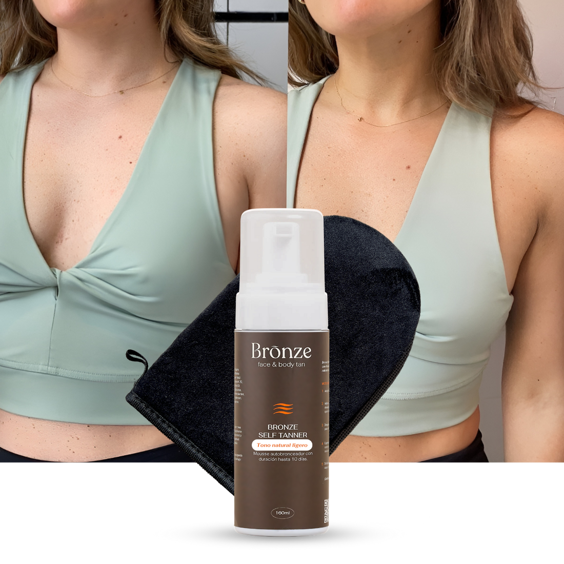 Autobronceador de cuerpo resistente al agua y sudor + GUANTE